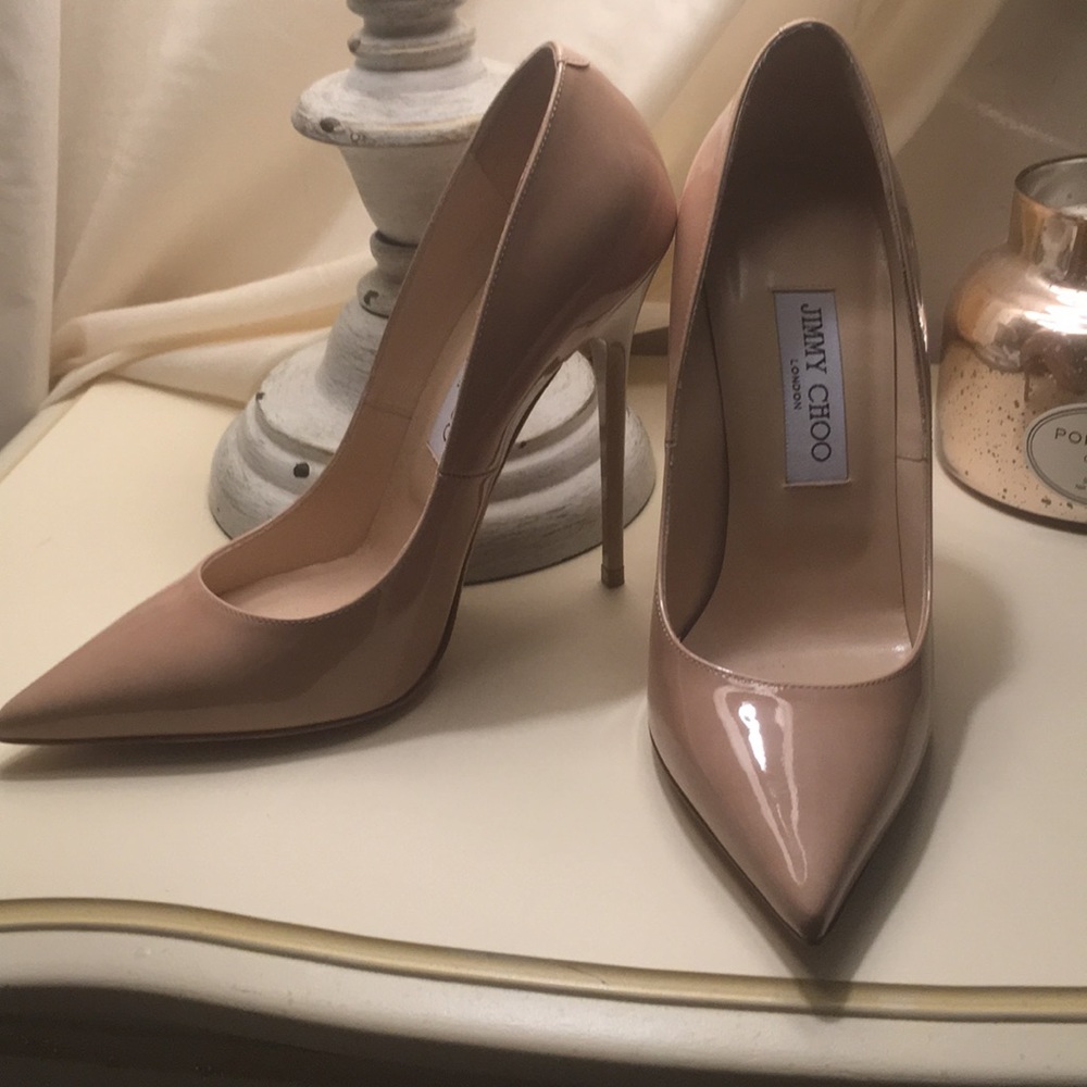Jimmy Choo Anouk Nude Pumps